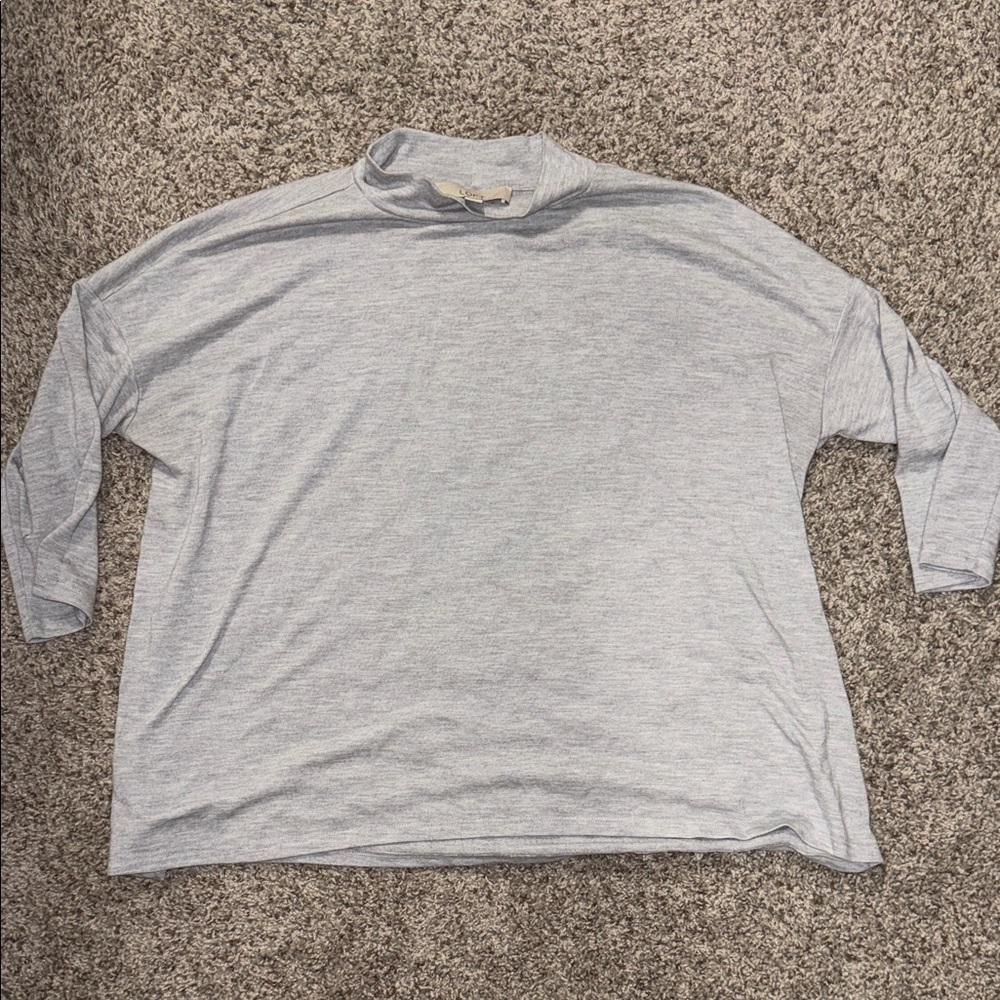 LOFT Heather Gray Knit Top